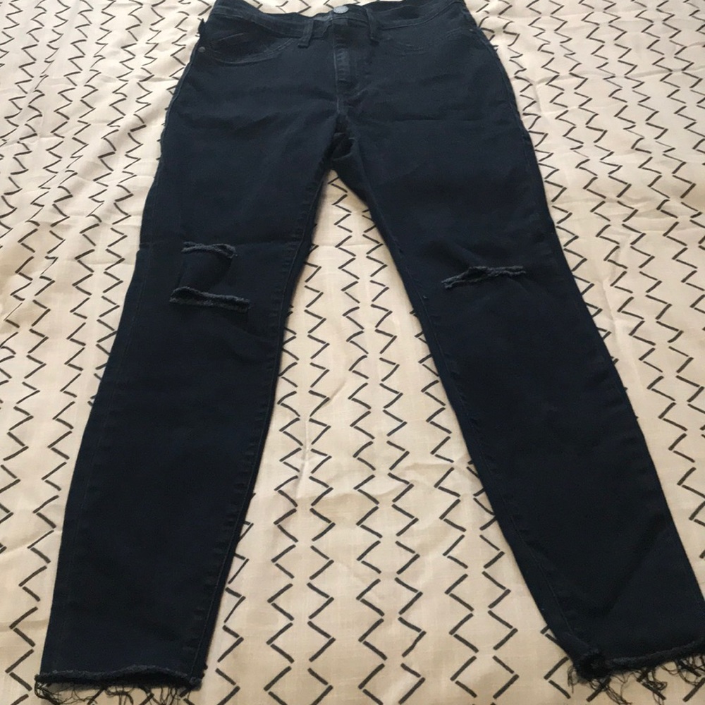 Rock&republic dark blue distressed skinny jeans